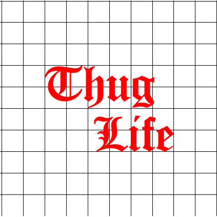 Fast Lane Graphix: Thug Life V2 Sticker,White, stickers, decals, vinyl, custom, car, love, automotive, cheap, cool, Graphics, decal, nice