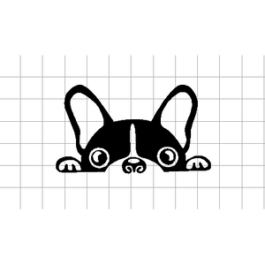Fast Lane Graphix: Puppy Face Sticker,White, stickers, decals, vinyl, custom, car, love, automotive, cheap, cool, Graphics, decal, nice