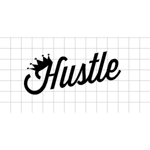 Fast Lane Graphix: Hustle Sticker,White, stickers, decals, vinyl, custom, car, love, automotive, cheap, cool, Graphics, decal, nice