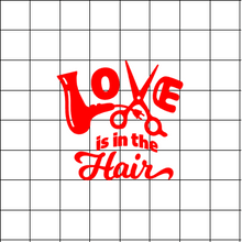 Fast Lane Graphix: Love Is In The Hair Sticker,Matte White, stickers, decals, vinyl, custom, car, love, automotive, cheap, cool, Graphics, decal, nice