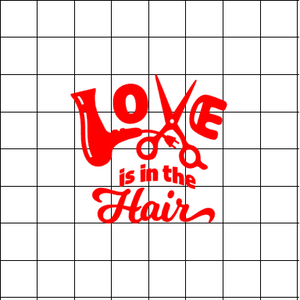 Fast Lane Graphix: Love Is In The Hair Sticker,Matte White, stickers, decals, vinyl, custom, car, love, automotive, cheap, cool, Graphics, decal, nice
