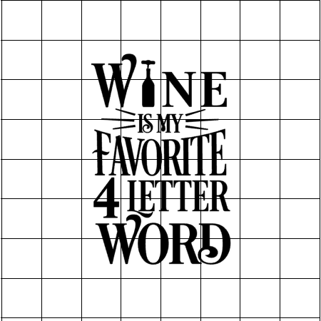 Fast Lane Graphix: Wine Is My Favorite 4 Letter Word Sticker,White, stickers, decals, vinyl, custom, car, love, automotive, cheap, cool, Graphics, decal, nice