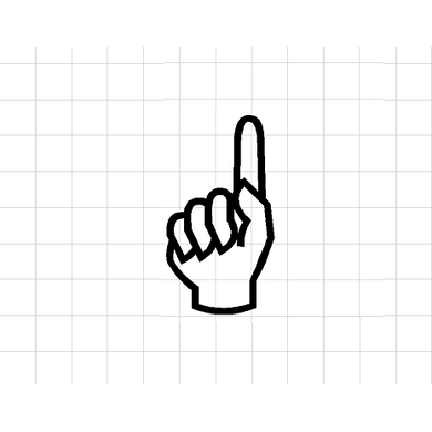 Fast Lane Graphix: First Place Hand Sign Sticker,White, stickers, decals, vinyl, custom, car, love, automotive, cheap, cool, Graphics, decal, nice