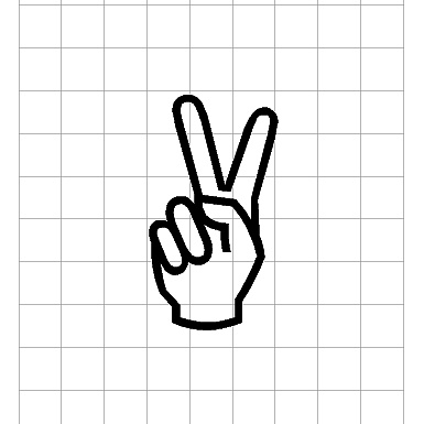 Fast Lane Graphix: Peace Hand Symbol V1 Sticker,White, stickers, decals, vinyl, custom, car, love, automotive, cheap, cool, Graphics, decal, nice