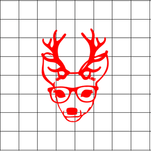 Fast Lane Graphix: Hipster Deer Sticker,White, stickers, decals, vinyl, custom, car, love, automotive, cheap, cool, Graphics, decal, nice