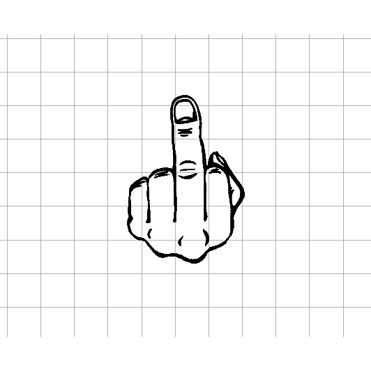 Fast Lane Graphix: Middle Finger Sticker,White, stickers, decals, vinyl, custom, car, love, automotive, cheap, cool, Graphics, decal, nice