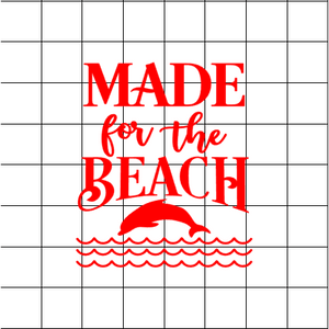 Fast Lane Graphix: Made For The Beach Sticker,Matte White, stickers, decals, vinyl, custom, car, love, automotive, cheap, cool, Graphics, decal, nice