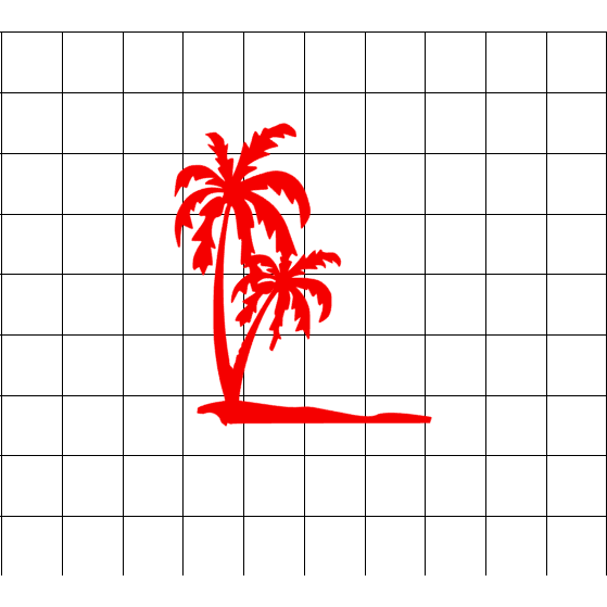 Fast Lane Graphix: Palm Tree Sticker,White, stickers, decals, vinyl, custom, car, love, automotive, cheap, cool, Graphics, decal, nice