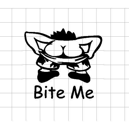 Fast Lane Graphix: Bite Me Sticker,White, stickers, decals, vinyl, custom, car, love, automotive, cheap, cool, Graphics, decal, nice