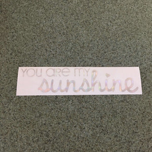 Fast Lane Graphix: You Are My Sunshine Sticker,Holographic Plaid Silver Chrome, stickers, decals, vinyl, custom, car, love, automotive, cheap, cool, Graphics, decal, nice