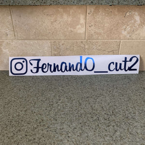 Fast Lane Graphix: Custom Instagram V2 Sticker "your text here",Blue Chrome, stickers, decals, vinyl, custom, car, love, automotive, cheap, cool, Graphics, decal, nice