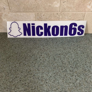 Fast Lane Graphix: Custom Snapchat Name Sticker "your text here",Purple, stickers, decals, vinyl, custom, car, love, automotive, cheap, cool, Graphics, decal, nice
