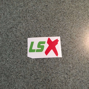 Fast Lane Graphix: LSX With Red X Sticker,Lime Green, stickers, decals, vinyl, custom, car, love, automotive, cheap, cool, Graphics, decal, nice