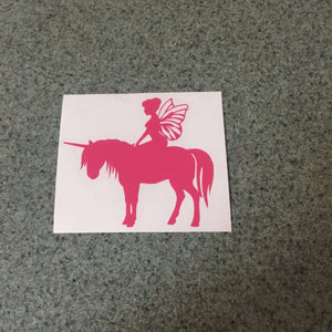 Fast Lane Graphix: Fairy On Her Unicorn Sticker,Pink, stickers, decals, vinyl, custom, car, love, automotive, cheap, cool, Graphics, decal, nice
