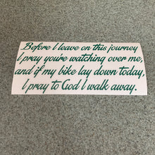 Fast Lane Graphix: Before I Leave On This Journey... Quote Sticker,Forest Green, stickers, decals, vinyl, custom, car, love, automotive, cheap, cool, Graphics, decal, nice