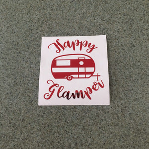Fast Lane Graphix: Happy Glamper V2 Sticker,Red Chrome, stickers, decals, vinyl, custom, car, love, automotive, cheap, cool, Graphics, decal, nice