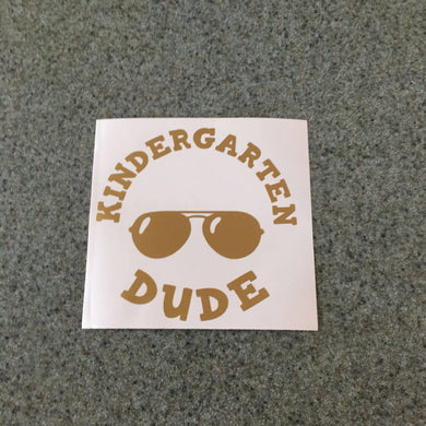 Fast Lane Graphix: Kindergarten Dude Sticker,Gold Metallic, stickers, decals, vinyl, custom, car, love, automotive, cheap, cool, Graphics, decal, nice