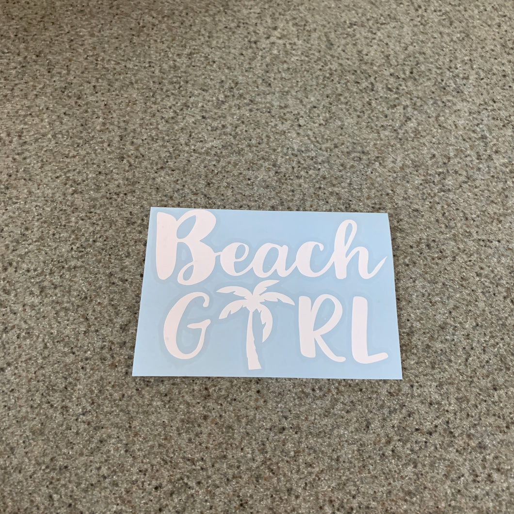 Fast Lane Graphix: Beach Girl Sticker,White, stickers, decals, vinyl, custom, car, love, automotive, cheap, cool, Graphics, decal, nice