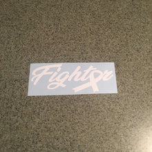 Fast Lane Graphix: Fighter With Cancer Ribbon Sticker,White, stickers, decals, vinyl, custom, car, love, automotive, cheap, cool, Graphics, decal, nice