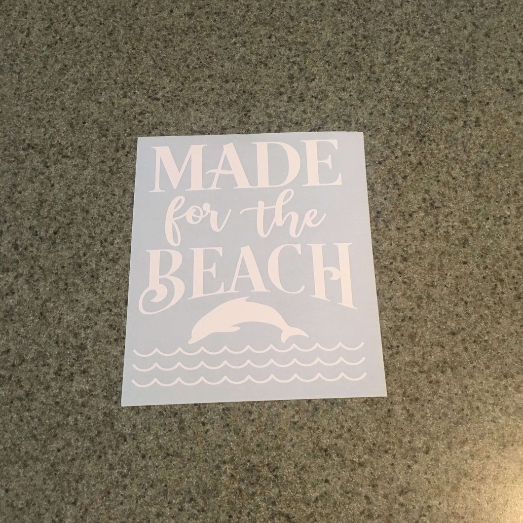 Fast Lane Graphix: Made For The Beach Sticker,White, stickers, decals, vinyl, custom, car, love, automotive, cheap, cool, Graphics, decal, nice