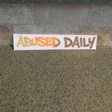 Fast Lane Graphix: Abused Daily Sticker,Holographic Gold Chrome, stickers, decals, vinyl, custom, car, love, automotive, cheap, cool, Graphics, decal, nice