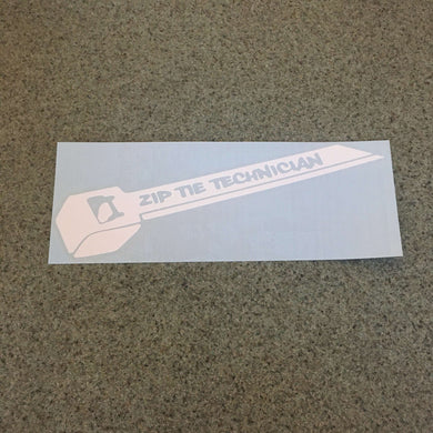 Fast Lane Graphix: Zip Tie Technician Sticker,White, stickers, decals, vinyl, custom, car, love, automotive, cheap, cool, Graphics, decal, nice