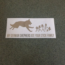 Fast Lane Graphix: My German Shepherd Ate Your Stick Figure Family Sticker,Silver Chrome, stickers, decals, vinyl, custom, car, love, automotive, cheap, cool, Graphics, decal, nice