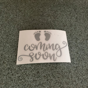 Fast Lane Graphix: Baby Coming Soon Sticker,Silver, stickers, decals, vinyl, custom, car, love, automotive, cheap, cool, Graphics, decal, nice