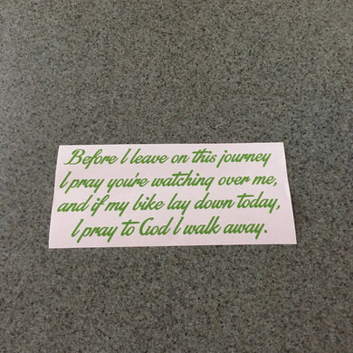 Fast Lane Graphix: Before I Leave On This Journey... Quote Sticker,Lime Green, stickers, decals, vinyl, custom, car, love, automotive, cheap, cool, Graphics, decal, nice