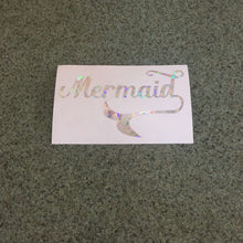 Fast Lane Graphix: Mermaid Wording Sticker,Holographic Silver Flake, stickers, decals, vinyl, custom, car, love, automotive, cheap, cool, Graphics, decal, nice