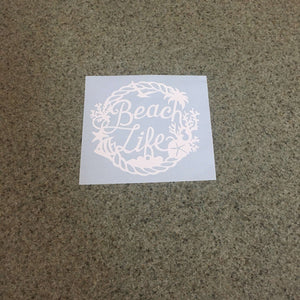 Fast Lane Graphix: Beach Life Sticker,White, stickers, decals, vinyl, custom, car, love, automotive, cheap, cool, Graphics, decal, nice