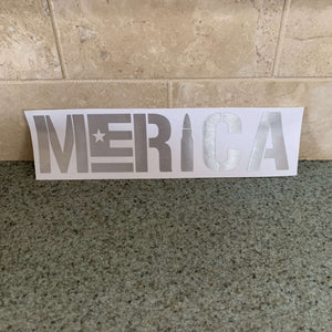 Fast Lane Graphix: Merica Sticker,Etched Silver, stickers, decals, vinyl, custom, car, love, automotive, cheap, cool, Graphics, decal, nice