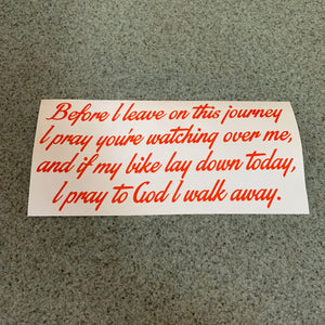 Fast Lane Graphix: Before I Leave On This Journey... Quote Sticker,Orange, stickers, decals, vinyl, custom, car, love, automotive, cheap, cool, Graphics, decal, nice