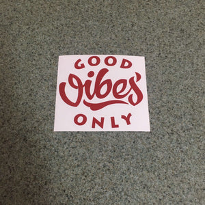 Fast Lane Graphix: Good Vibes Only Sticker,Red Chrome, stickers, decals, vinyl, custom, car, love, automotive, cheap, cool, Graphics, decal, nice