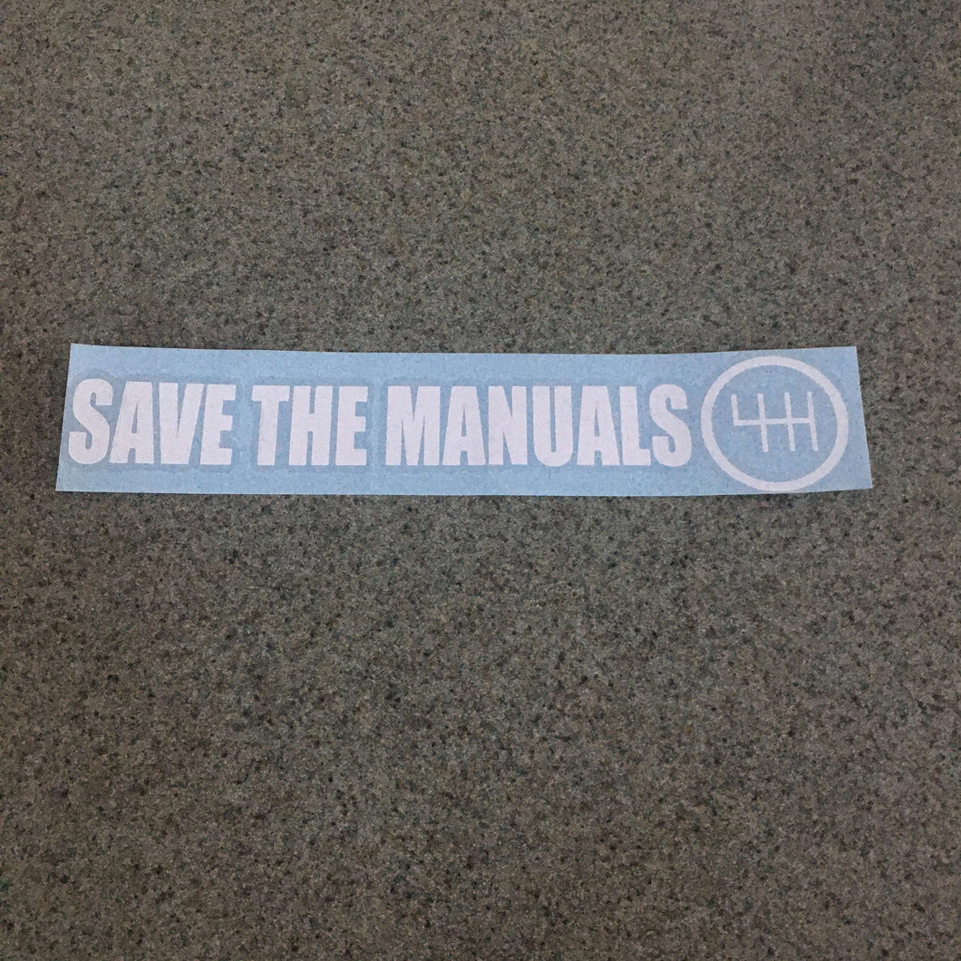 Fast Lane Graphix: Save The Manuals Stickers,White, stickers, decals, vinyl, custom, car, love, automotive, cheap, cool, Graphics, decal, nice