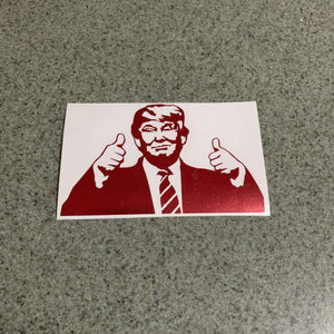 Fast Lane Graphix: Donald Trump Thumbs Up Meme Sticker,Red Chrome, stickers, decals, vinyl, custom, car, love, automotive, cheap, cool, Graphics, decal, nice