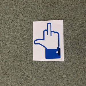 Fast Lane Graphix: Middle Finger Facebook Like Button Sticker,Blue Chrome, stickers, decals, vinyl, custom, car, love, automotive, cheap, cool, Graphics, decal, nice