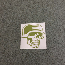 Fast Lane Graphix: Skull With Helmet Sticker,Matte Olive, stickers, decals, vinyl, custom, car, love, automotive, cheap, cool, Graphics, decal, nice
