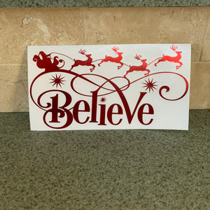 Fast Lane Graphix: Believe In Santa Sticker,Red Chrome, stickers, decals, vinyl, custom, car, love, automotive, cheap, cool, Graphics, decal, nice