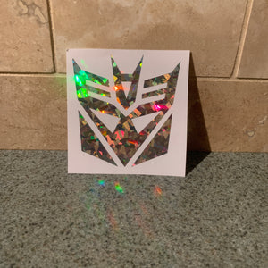 Fast Lane Graphix: Transformers Decepticon Sticker,Holographic Silver Flake, stickers, decals, vinyl, custom, car, love, automotive, cheap, cool, Graphics, decal, nice