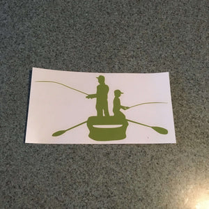 Fast Lane Graphix: Father and Son Fishing Sticker,Matte Olive, stickers, decals, vinyl, custom, car, love, automotive, cheap, cool, Graphics, decal, nice