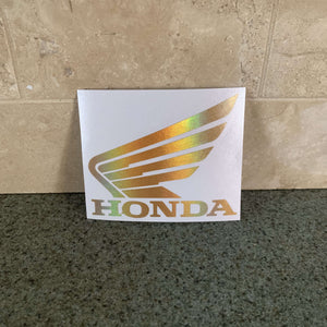 Fast Lane Graphix: Honda Wing Logo Sticker,Holographic Gold Chrome, stickers, decals, vinyl, custom, car, love, automotive, cheap, cool, Graphics, decal, nice