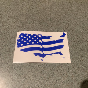 Fast Lane Graphix: American Flag USA Sticker,Brilliant Blue, stickers, decals, vinyl, custom, car, love, automotive, cheap, cool, Graphics, decal, nice