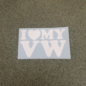 Fast Lane Graphix: I Love My VW Sticker,White, stickers, decals, vinyl, custom, car, love, automotive, cheap, cool, Graphics, decal, nice