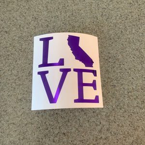 Fast Lane Graphix: Love California Sign Sticker,Purple Chrome, stickers, decals, vinyl, custom, car, love, automotive, cheap, cool, Graphics, decal, nice