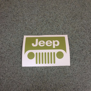 Fast Lane Graphix: Jeep Grill Sticker,Matte Olive, stickers, decals, vinyl, custom, car, love, automotive, cheap, cool, Graphics, decal, nice