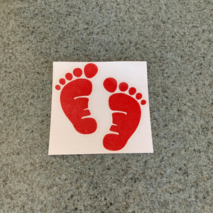 Fast Lane Graphix: Baby Feet Sticker,Red, stickers, decals, vinyl, custom, car, love, automotive, cheap, cool, Graphics, decal, nice