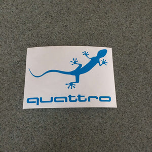Fast Lane Graphix: Audi Quattro Gecko Sticker,Light Blue, stickers, decals, vinyl, custom, car, love, automotive, cheap, cool, Graphics, decal, nice
