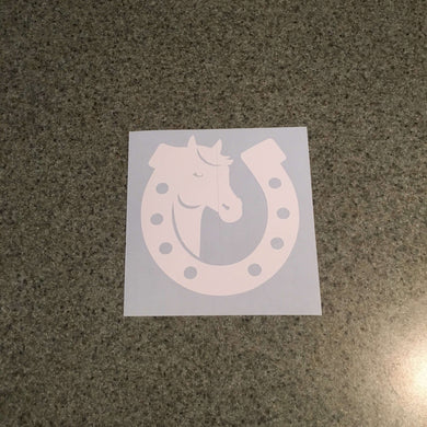 Fast Lane Graphix: Horse Head Horseshoe Sticker,White, stickers, decals, vinyl, custom, car, love, automotive, cheap, cool, Graphics, decal, nice