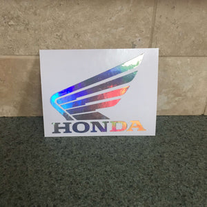Fast Lane Graphix: Honda Wing Logo Sticker,Holographic Silver Chrome, stickers, decals, vinyl, custom, car, love, automotive, cheap, cool, Graphics, decal, nice